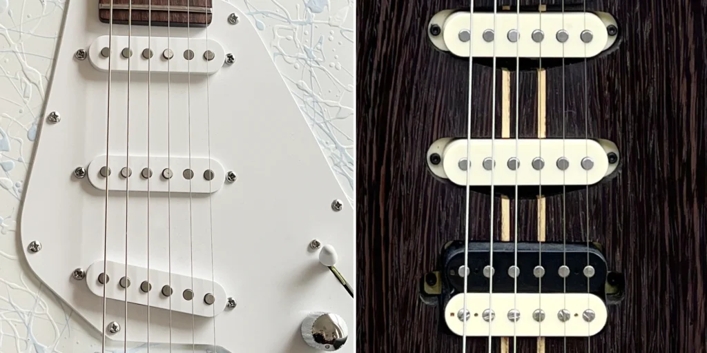 Pickup mounting, custom built guitar, custom guitar suffolk