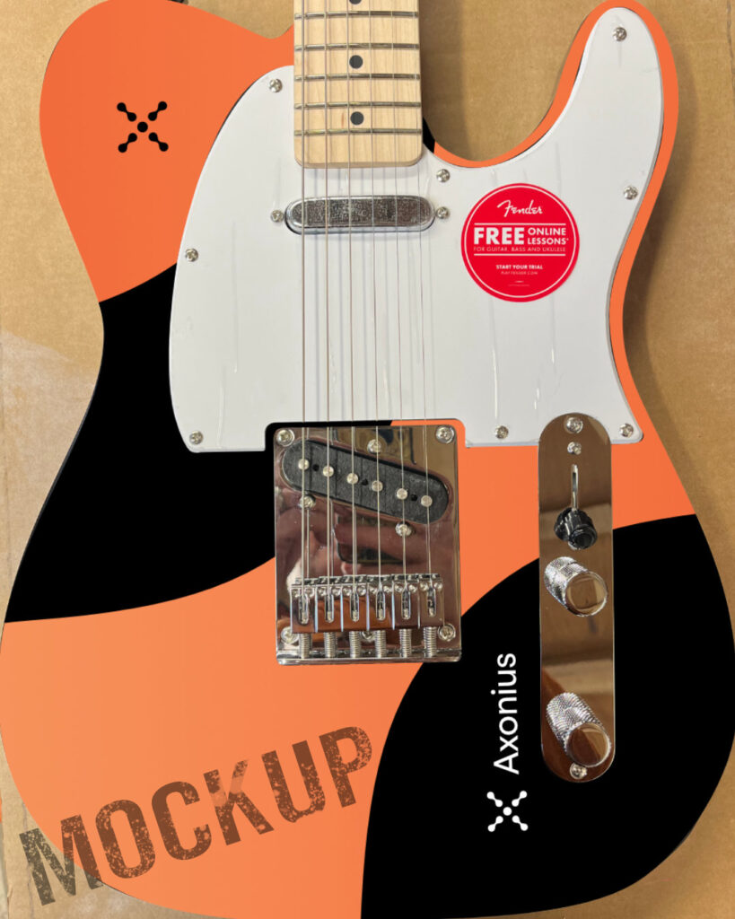 custom painting, corporate graphics guitar, guitar finishing