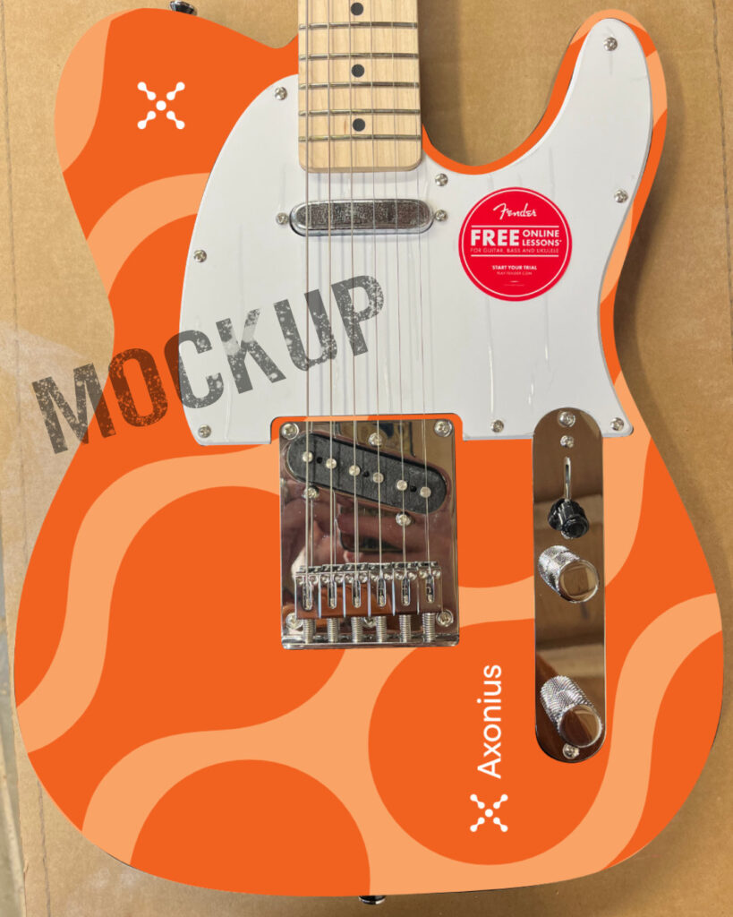 custom painting, corporate graphics guitar, guitar finishing